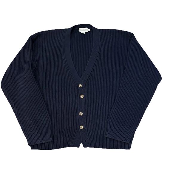 Banana Republic Other - VTG 80s Banana Republic Safari & Travel Navy Cotton Cardigan Sweater Men’s XL*